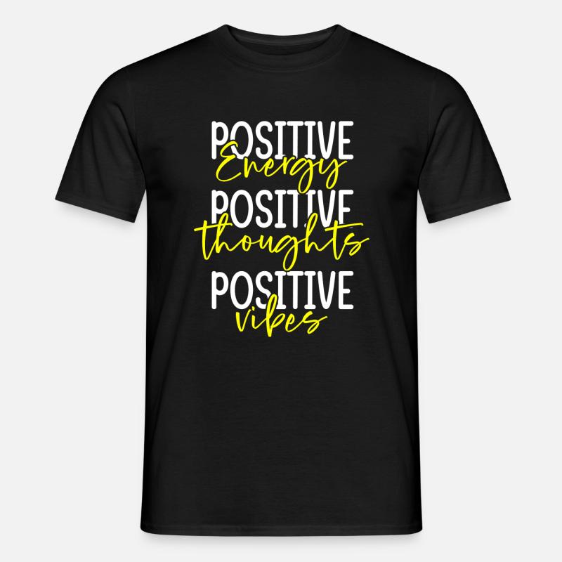 Positiv Eigenliebe Selbstbewusstsein - Männer T-Shirt - Schwarz