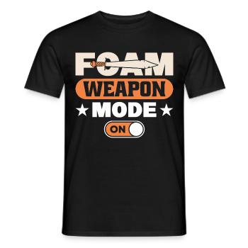 LARP live-action role-playing game - Men's T-Shirt - black - Front - AI Model Male 178 light (178cm)