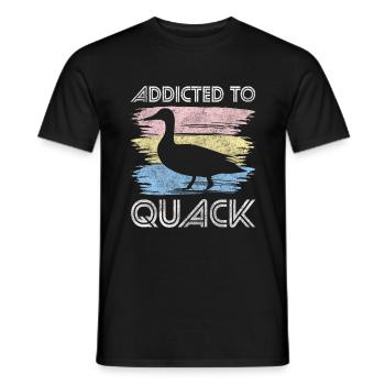 Ducks, Rubber Ducks, Waterfowl - Men's T-Shirt - black - Front - AI Model Male 178 light (178cm)