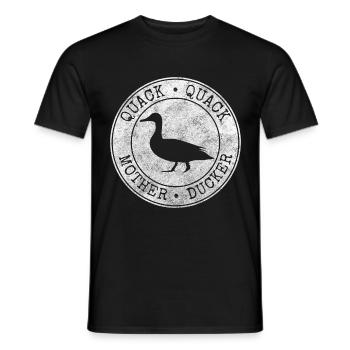 Ducklings Bird Beak Nature - Men's T-Shirt - black - Front - AI Model Male 178 light (178cm)