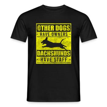 Dachshund Dog Lover Puppy Dog School - Men's T-Shirt - black - Front - AI Model Male 178 light (178cm)