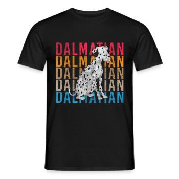 Dalmatian Pet Dog Owner Love - Men's T-Shirt - black - Front - AI Model Male 178 light (178cm)