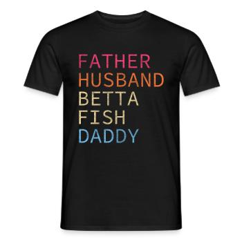 Aquarium, water, swimming, sea creatures - Men's T-Shirt - black - Front - AI Model Male 178 light (178cm)
