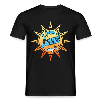 SOMMER - Männer T-Shirt - Schwarz - Vorne - AI Model Male 178 light (178cm)