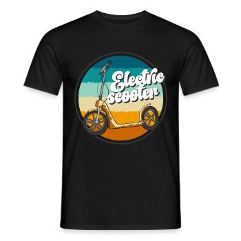 E-Scooter Electric E-Scooter - Men's T-Shirt - black - Front - AI Model Male 178 light (178cm)