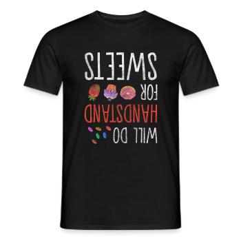 Candy Food Cookie Pastry - Men's T-Shirt - black - Front - AI Model Male 178 light (178cm)