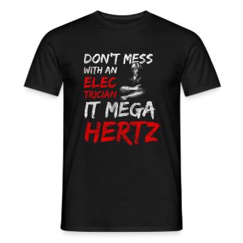 Électricien Homme Haute Tension - T-shirt homme - noir - Devant - AI Model Male 178 light (178cm)