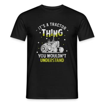 Tractor Farm Tractor Stable - Men's T-Shirt - black - Front - AI Model Male 178 light (178cm)