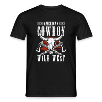 Cowboy Bandit USA - Männer T-Shirt - Schwarz - Vorne - AI Model Male 178 light (178cm)