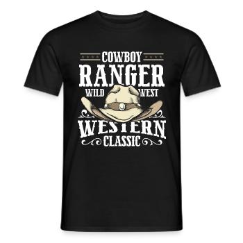 Western Desert Horse Sheriff - T-shirt homme - noir - Devant - AI Model Male 178 light (178cm)