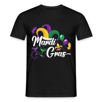Mardi Gras New Orleans Mardi - Men's T-Shirt - black - Front - AI Model Male 178 light (178cm)