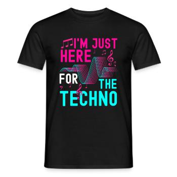 Techno Techno Musik Tanzen Abfeiern - Männer T-Shirt - Schwarz - Vorne - AI Model Male 178 light (178cm)
