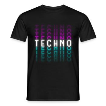 Rave Techno Music Music Dubstep - T-shirt homme - noir - Devant - AI Model Male 178 light (178cm)