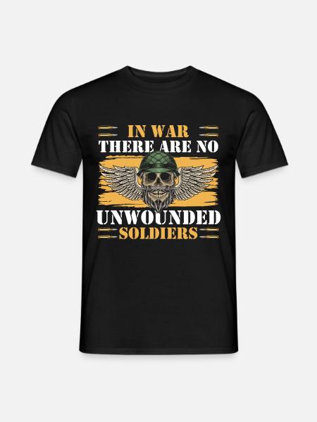 Soldier Freedom Flag - Men's T-Shirt - black