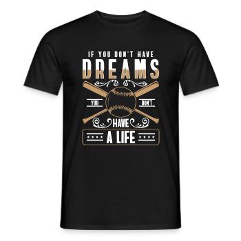 Baseball Player Sports America game - Men's T-Shirt - black - Front - AI Model Male 178 light (178cm)