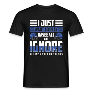 Baseball Bat, Sportsman, Ball - Men's T-Shirt - black - Front - AI Model Male 178 light (178cm)