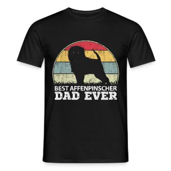 Affenpinscher Papa Maître Chien Papa Papa Papa Vintage - T-shirt homme - noir - Devant - AI Model Male 178 light (178cm)