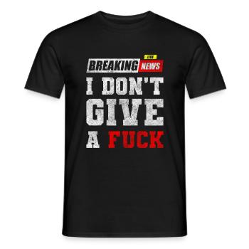Kein Interesse Gleichgültigkeit - Männer T-Shirt - Schwarz - Vorne - AI Model Male 178 light (178cm)
