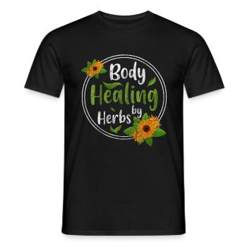 Herbes médicinales Nature Santé - T-shirt homme - noir - Devant - AI Model Male 178 light (178cm)