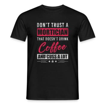 Funeral profession mourning - Men's T-Shirt - black - Front - AI Model Male 178 light (178cm)