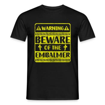 Bestatter Arbeit Sarg Leiche - Männer T-Shirt - Schwarz - Vorne - AI Model Male 178 light (178cm)