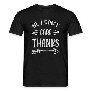 No Interest Funny - Men's T-Shirt - black - Front - AI Model Male 178 light (178cm)