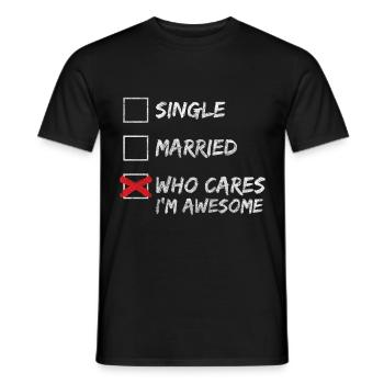 Kein Interesse Lebenseinstellung Zynischer Spruch - Männer T-Shirt - Schwarz - Vorne - AI Model Male 178 light (178cm)