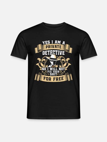 Detective Magnifier Inspector Snooper - Men's T-Shirt - black