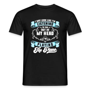 Pianist Piano Piano Player Music School - Men's T-Shirt - black - Front - AI Model Male 178 light (178cm)