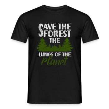 Forest Hiking Planet Hunter - Men's T-Shirt - black - Front - AI Model Male 178 light (178cm)