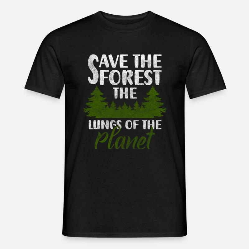 Wald Wandern Planet Jäger - Männer T-Shirt - Schwarz