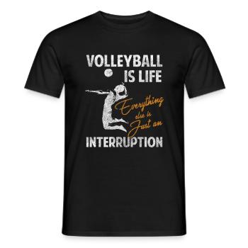 Volleyballer Training Strand - Männer T-Shirt - Schwarz - Vorne - AI Model Male 178 light (178cm)