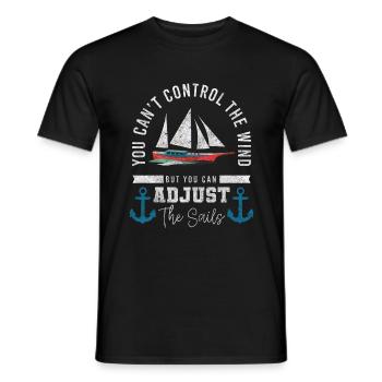 Sailing Ocean - Men's T-Shirt - black - Front - AI Model Male 178 light (178cm)