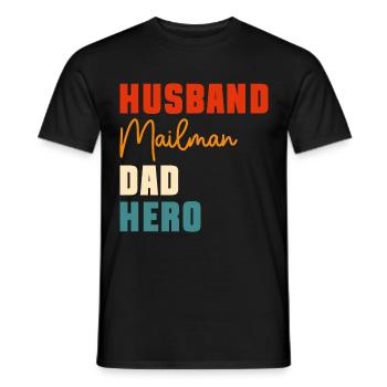 Post Office Letter Carrier Postman - Men's T-Shirt - black - Front - AI Model Male 178 light (178cm)