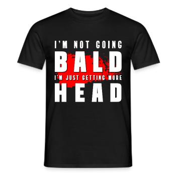 Homme chauve - T-shirt homme - noir - Devant - AI Model Male 178 light (178cm)