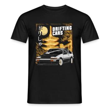 Driften Auto Burnout Motor - Männer T-Shirt - Schwarz - Vorne - AI Model Male 178 light (178cm)
