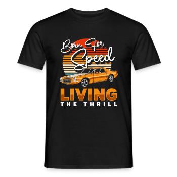 Motorsport Tuner Burnout Racer - Men's T-Shirt - black - Front - AI Model Male 178 light (178cm)