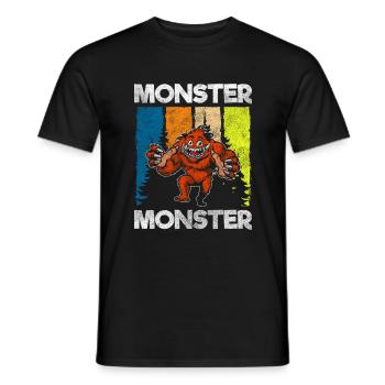 Les monstres effraient le déguisement terrifiant - T-shirt homme - noir - Devant - AI Model Male 178 light (178cm)