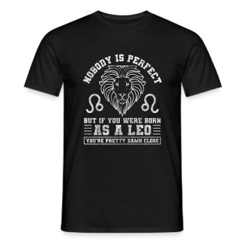 Lion Astrologie Anniversaire Lion - T-shirt homme - noir - Devant - AI Model Male 178 light (178cm)