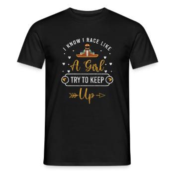 Piste de course de pilote de karting - T-shirt homme - noir - Devant - AI Model Male 178 light (178cm)