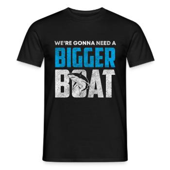 Weißer Hai Ozean Angler Zähne - Männer T-Shirt - Schwarz - Vorne - AI Model Male 178 light (178cm)