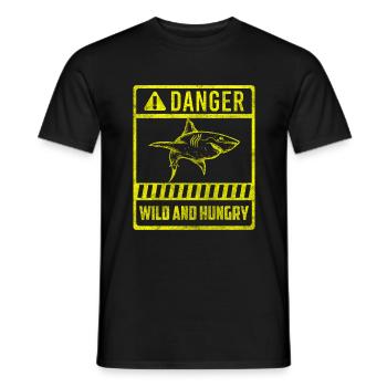 Requins Dents d’animaux marins sous-marins - T-shirt homme - noir - Devant - AI Model Male 178 light (178cm)