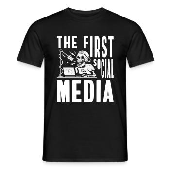 Moderator Ankündigung Job - Männer T-Shirt - Schwarz - Vorne - AI Model Male 178 light (178cm)