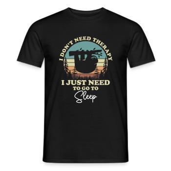 Sleeping, slumber, lazy, resting - Men's T-Shirt - black - Front - AI Model Male 178 light (178cm)