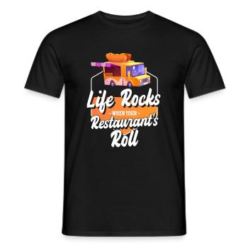 Food Truck Meals on Wheels - Men's T-Shirt - black - Front - AI Model Male 178 light (178cm)