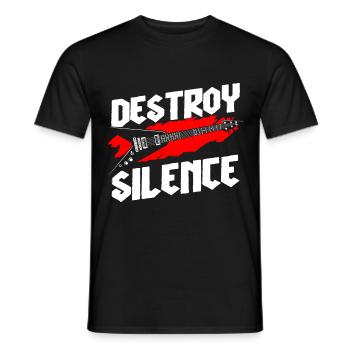 Music Guitar Death Metal - Men's T-Shirt - black - Front - AI Model Male 178 light (178cm)