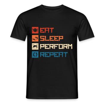 Musik Kunst Lifestyle Unterhalter - Männer T-Shirt - Schwarz - Vorne - AI Model Male 178 light (178cm)