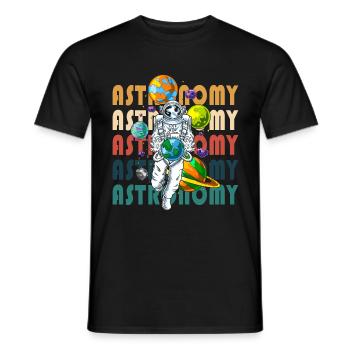 Astronomy Space Space Star - Men's T-Shirt - black - Front - AI Model Male 178 light (178cm)