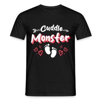 Kuscheln Umarmung Beziehung - Männer T-Shirt - Schwarz - Vorne - AI Model Male 178 light (178cm)