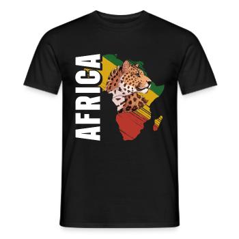 Africa Nature Conservation South Africa Animal Welfare - Men's T-Shirt - black - Front - AI Model Male 178 light (178cm)